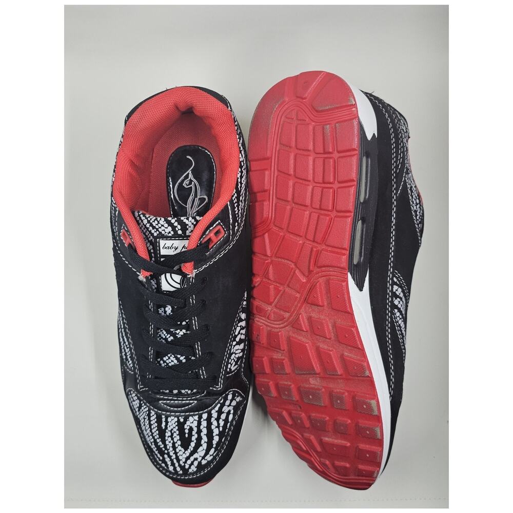 Baby Phat Y2K Black Red Elephant Print Sneakers Early 2000s Streetwear - Picture 7 of 10